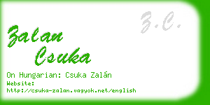 zalan csuka business card